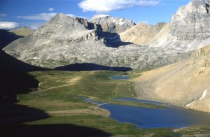 Katherine Lake and Dolomite Pass from Cirque Peak
