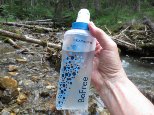 The Katadyn Be Free water filter system offers hikers a quick and easy way to rehydrate on the trail—simply scoop and drink. It comes as close as anything to the good old days of drinking directly from mountain streams. Brian Patton photo.