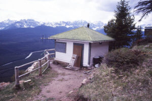 Abandoned Eisenhower Lookout cabin photographed in June, 1983