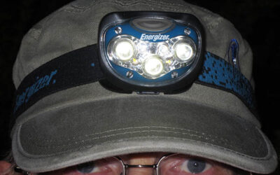 Hiking with headlamps